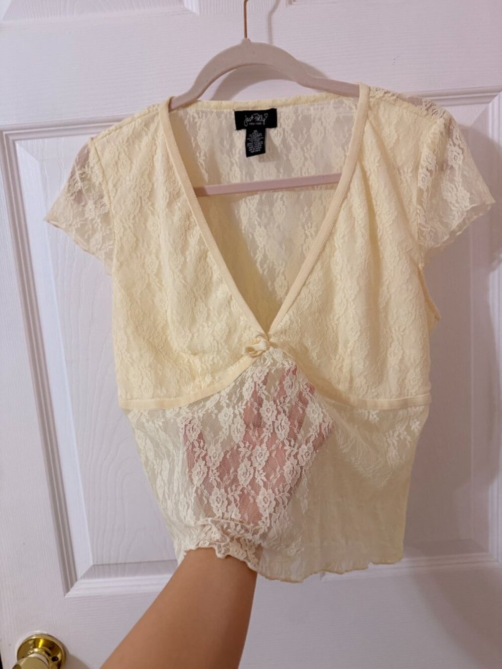 Lace Cropped Top - Picture 2 of 3